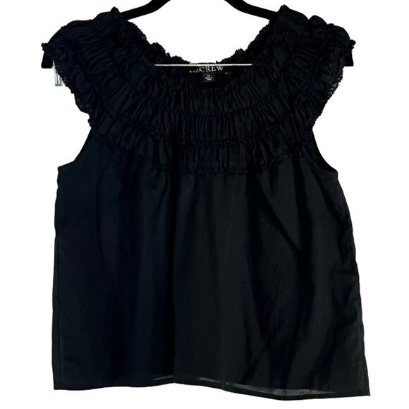 J.Crew Sheer Smocked Scoop Neck Sleeveless Tank Reg Size XS - Picture 1 of 1